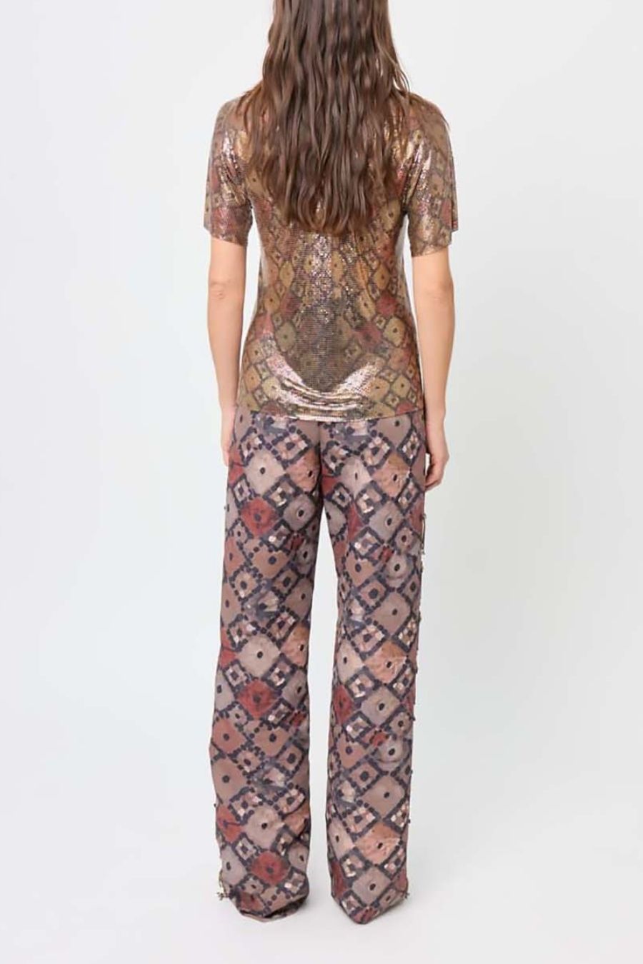 Pantalón de corte recto a la cintura